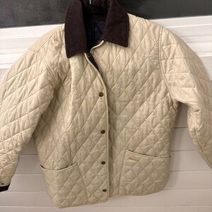 Barbour Quilted Jacket Women with Dark Trim